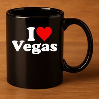 I Heart Love Las Vegas Nevada 11oz C Handle Ceramic Mug