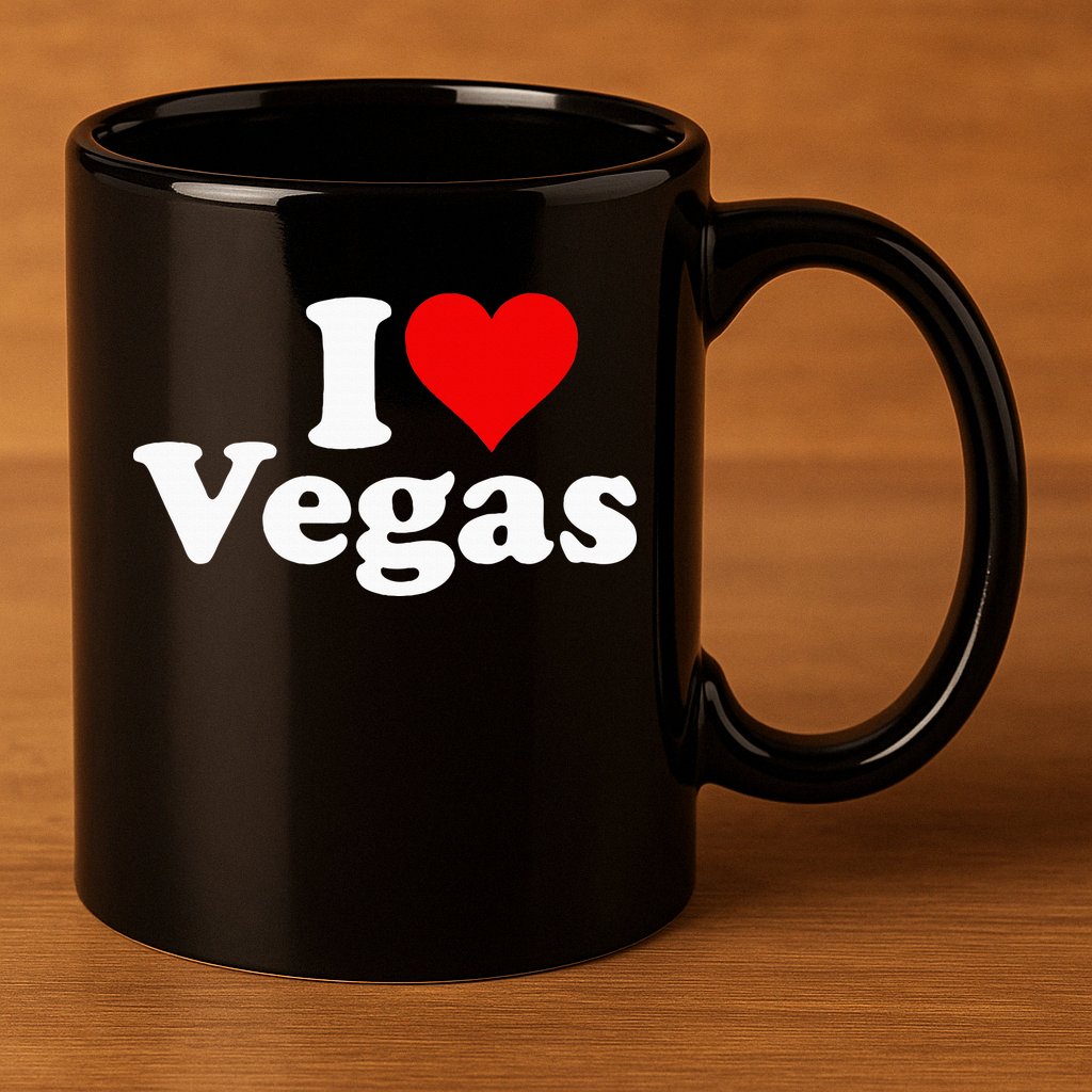 I Heart Love Las Vegas Nevada 11oz C Handle Ceramic Mug