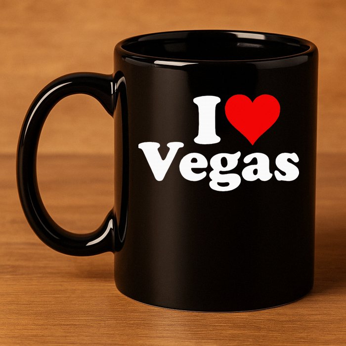I Heart Love Las Vegas Nevada 11oz C Handle Ceramic Mug