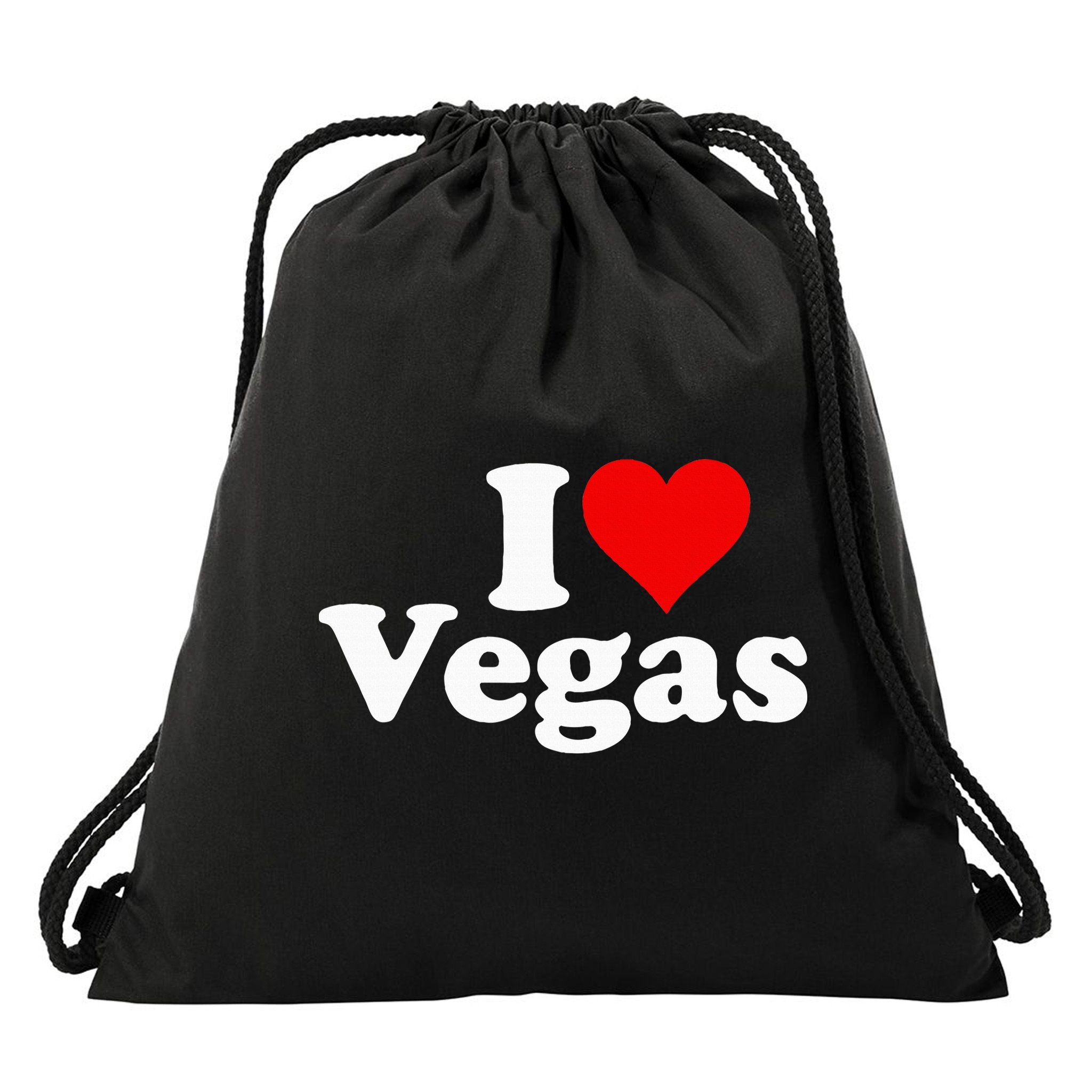 I Heart Love Las Vegas Nevada Drawstring Bag