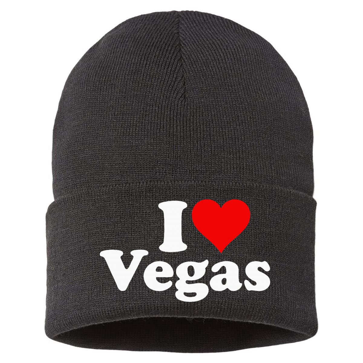 I Heart Love Las Vegas Nevada Sustainable Knit Beanie