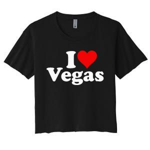 I Heart Love Las Vegas Nevada Women's Crop Top Tee