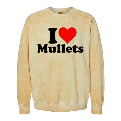 I Heart Love Mullets Colorblast Crewneck Sweatshirt