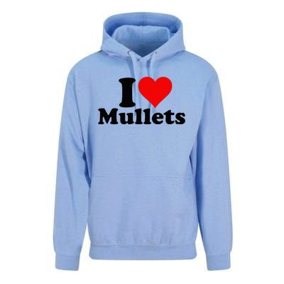 I Heart Love Mullets Unisex Surf Hoodie