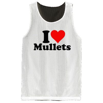 I Heart Love Mullets Mesh Reversible Basketball Jersey Tank