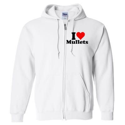 I Heart Love Mullets Full Zip Hoodie