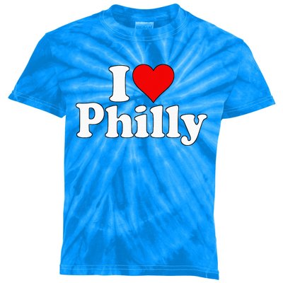 I Heart Love Philadelphia Pennsylvania Kids Tie-Dye T-Shirt