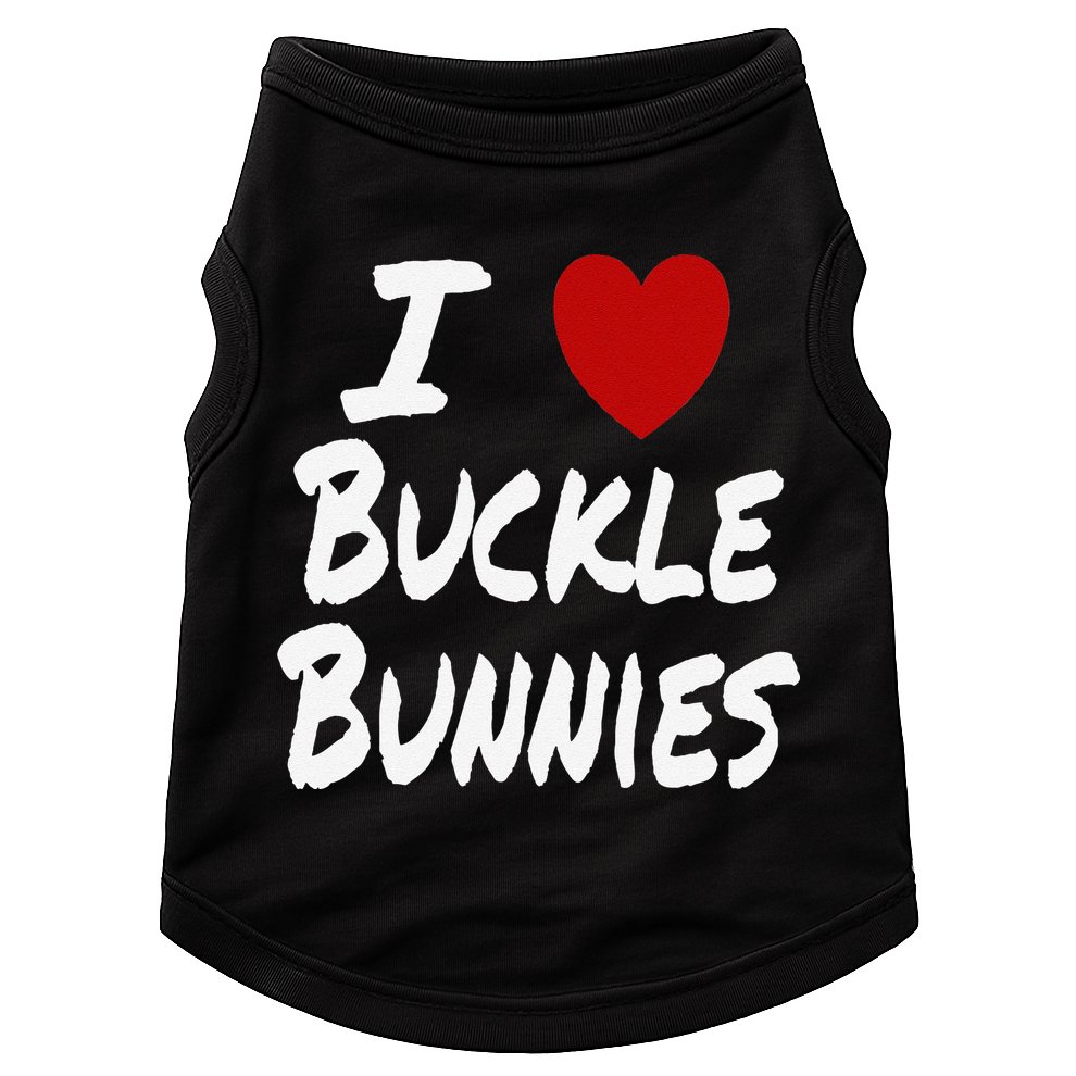 I Heart (Love) Buckle Bunnies Country Rodeo Cow Cow Doggie Tank