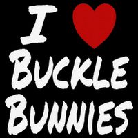 I Heart (Love) Buckle Bunnies Country Rodeo Cow Cow Long Sleeve Shirt