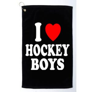 I Heart (Love) Hockey Skating Ice Attraction Hot Sexy Gift Platinum Collection Golf Towel