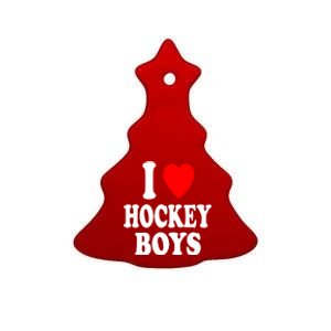 I Heart (Love) Hockey Skating Ice Attraction Hot Sexy Gift Ceramic Tree Ornament