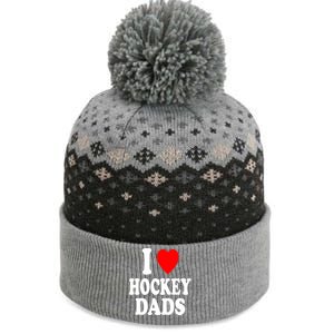 I Heart (Love) Hockey Dads Skating Ice Attraction Hot Sexy Funny Gift The Baniff Cuffed Pom Beanie