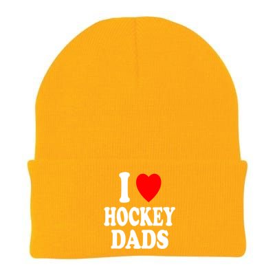 I Heart (Love) Hockey Dads Skating Ice Attraction Hot Sexy Funny Gift Knit Cap Winter Beanie