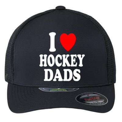 I Heart (Love) Hockey Dads Skating Ice Attraction Hot Sexy Funny Gift Flexfit Unipanel Trucker Cap