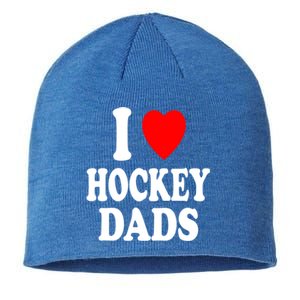 I Heart (Love) Hockey Dads Skating Ice Attraction Hot Sexy Funny Gift Sustainable Beanie