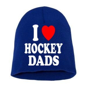 I Heart (Love) Hockey Dads Skating Ice Attraction Hot Sexy Funny Gift Short Acrylic Beanie