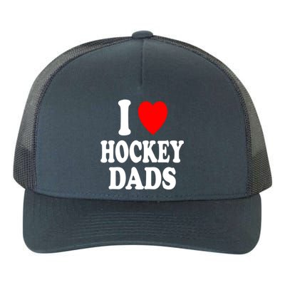 I Heart (Love) Hockey Dads Skating Ice Attraction Hot Sexy Funny Gift Yupoong Adult 5-Panel Trucker Hat