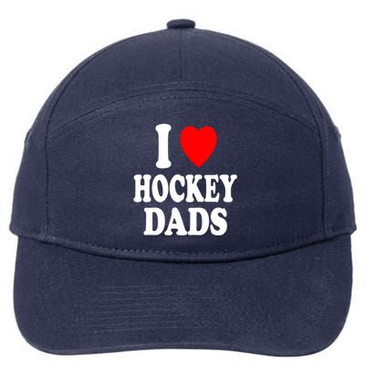 I Heart (Love) Hockey Dads Skating Ice Attraction Hot Sexy Funny Gift 7-Panel Snapback Hat