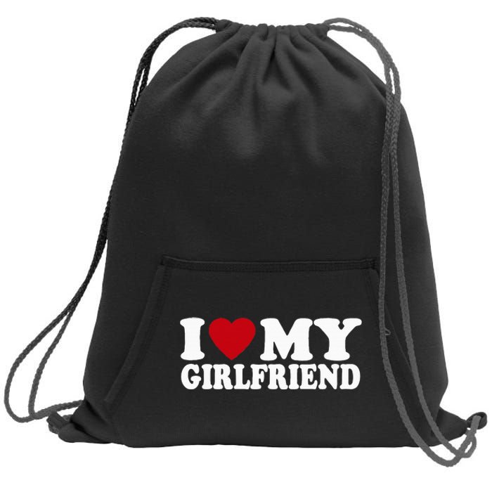  I Heart My Girlfriend GF I Love My Girlfriend Sweatshirt Cinch Pack Bag