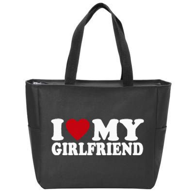  I Heart My Girlfriend GF I Love My Girlfriend Zip Tote Bag