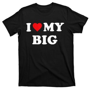 I Heart My Big Funny Matching Little Big Sorority T-Shirt