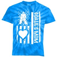 Ice Hockey Mom Goalie Usa Flag Gift Kids Tie-Dye T-Shirt