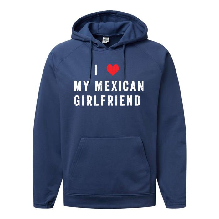 I Heart My Mexican Girlfriend I Love My Girlfriend Vintage Performance Fleece Hoodie