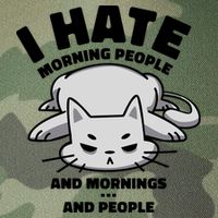 I Hate Mornings And People Funny Cat Legacy Tie Dye Trucker Hat