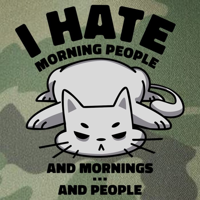 I Hate Mornings And People Funny Cat Legacy Tie Dye Trucker Hat