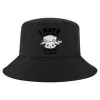 I Hate Mornings And People Funny Cat Cool Comfort Performance Bucket Hat