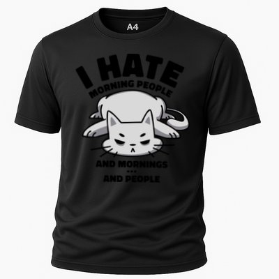 I Hate Mornings And People Funny Cat Performance Shirt