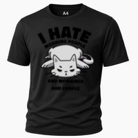 I Hate Mornings And People Funny Cat Performance Shirt