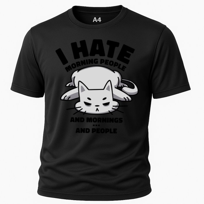 I Hate Mornings And People Funny Cat Performance Shirt