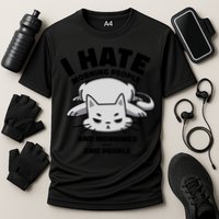 I Hate Mornings And People Funny Cat Performance Shirt