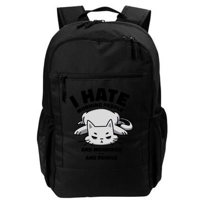 I Hate Mornings And People Funny Cat Backpack