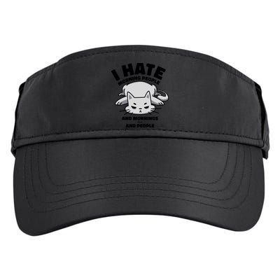 I Hate Mornings And People Funny Cat Adult Drive Performance Visor