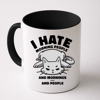 I Hate Mornings And People Funny Cat Mug
