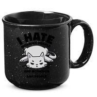 I Hate Mornings And People Funny Cat 15oz Campfire Ceramic Mug