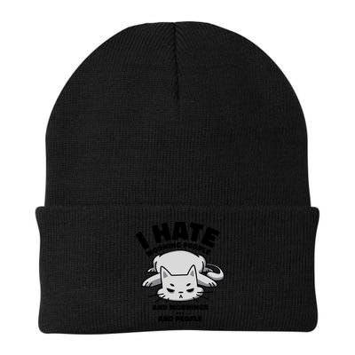 I Hate Mornings And People Funny Cat Beanie