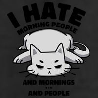 I Hate Mornings And People Funny Cat Trucker Hat