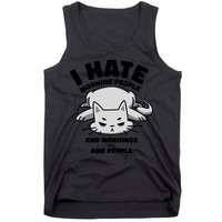I Hate Mornings And People Funny Cat Tank Top