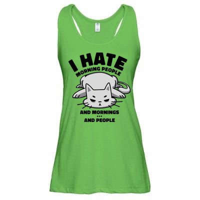 I Hate Mornings And People Funny Cat Ladies Essential Flowy Tank
