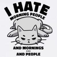 I Hate Mornings And People Funny Cat Garment-Dyed Sweatshirt