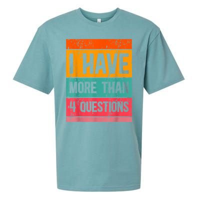 I Have More Than Four Questions Passover Sueded Cloud Jersey T-Shirt