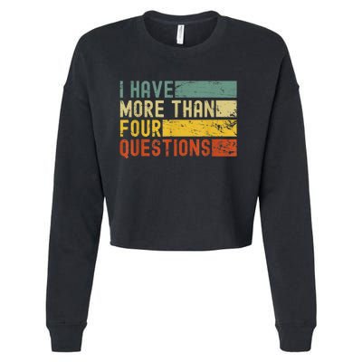 I Have More Than Four Questions Passover Cropped Pullover Crew