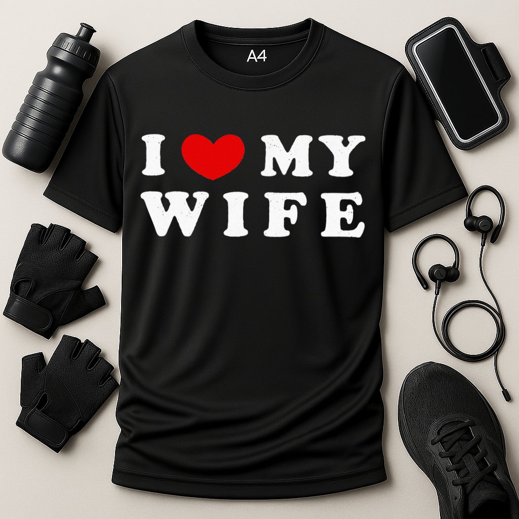 I Heart My Wife I Love My Wife Cooling Performance Crew T-Shirt