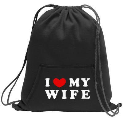 I Heart My Wife I Love My Wife Sweatshirt Cinch Pack Bag