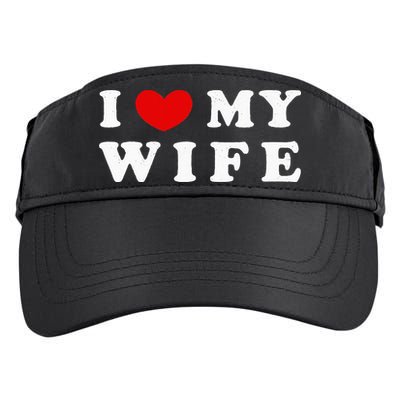 I Heart My Wife I Love My Wife Adult Drive Performance Visor