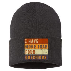 I Have More Than Four Questions Passover Sustainable Knit Beanie