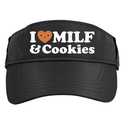I Heart Milf & Cookies Funny Milk Love Hot Sweet Moms Joke Adult Drive Performance Visor